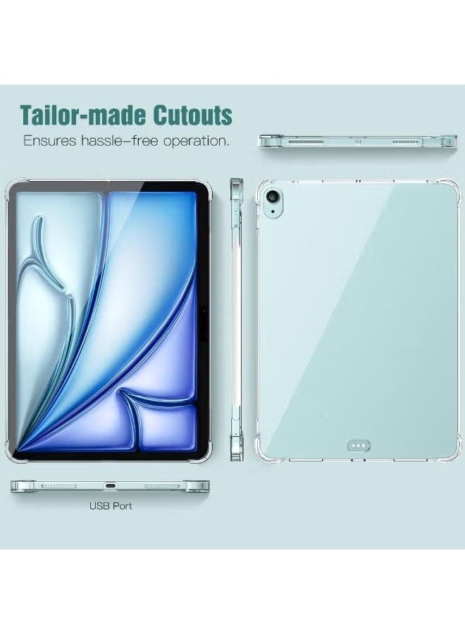 غطاء شفاف مقاوم للصدمات ومرن، وغطاء حماية شفاف من مادة TPU مضاد للخدش لجهاز iPad Air 11 بوصة M2 (2024)، و iPad Air 5/4 (2022/2020 الجيل الخامس/الرابع 10.9 بوصة) - Image 2